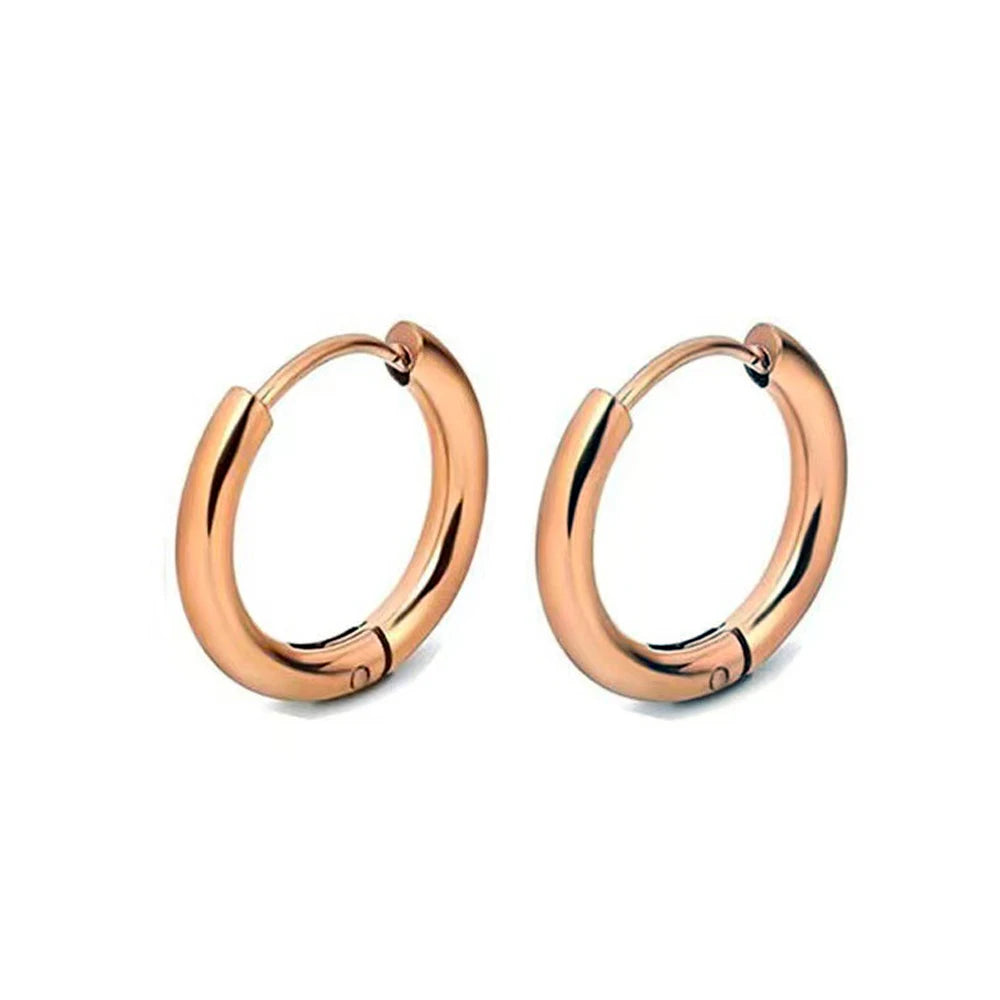 Stainless Steel Gold Hoop Earrings