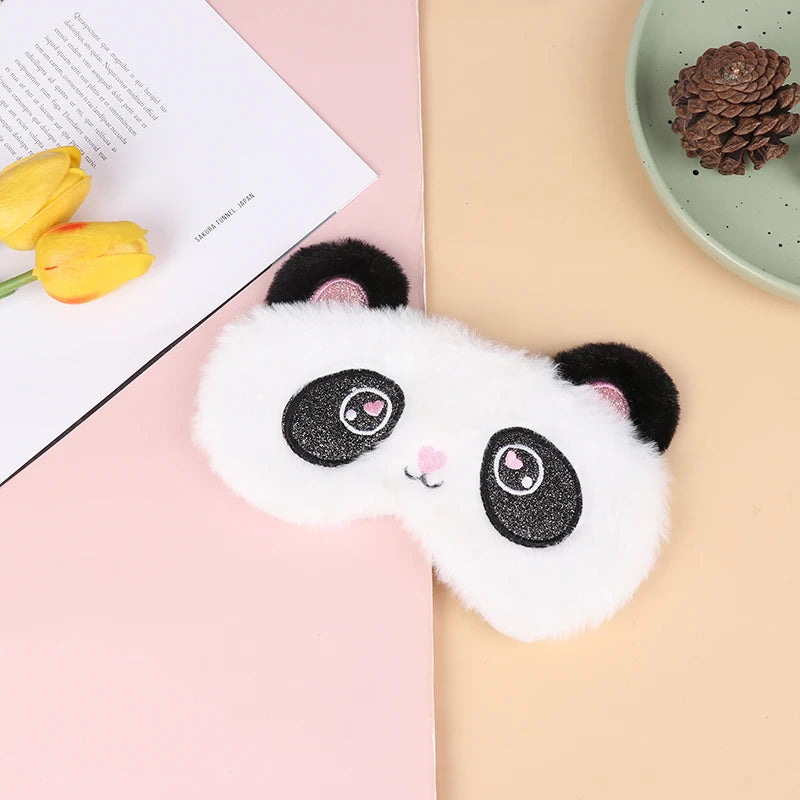 Plush Cat Eye Mask for Sleep | Soft Travel Blindfold additional angle