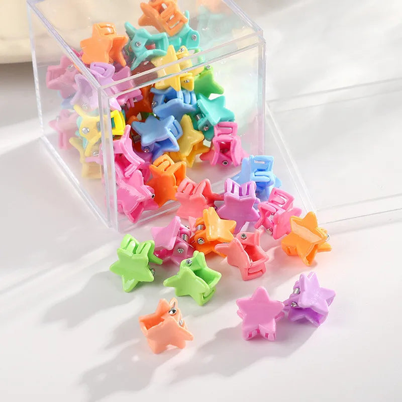 Macaron Color Flower Hair Clips Tiny Claw Clips Sweet Hairpins for Children Girls Fashion Hair Accessories