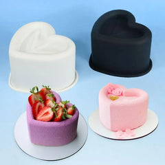 Silicone Mousse Cake Mold Flower Heart Star Shape Kitchen Baking Pudding Cup Chocolate close-up view