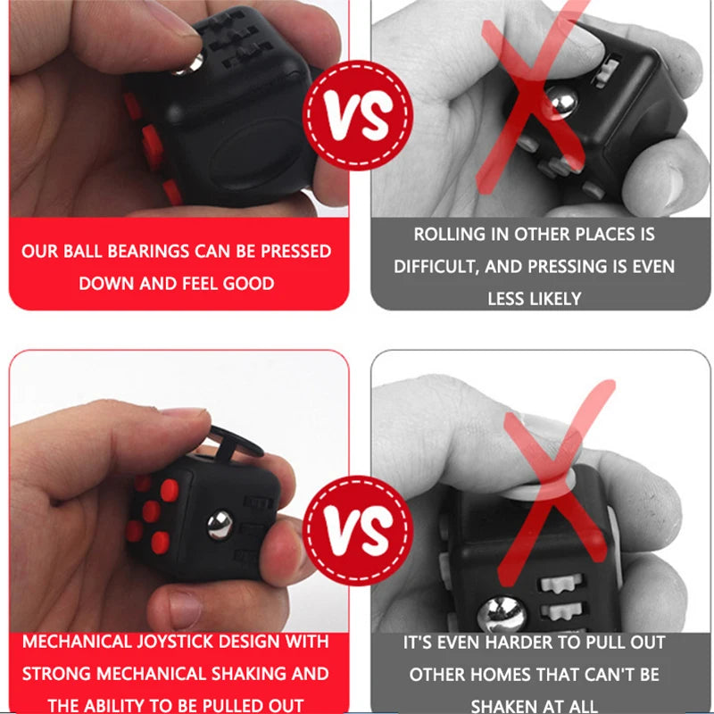 Solid Color Fidget Decompression Dice | Infinite Rubik Cube for Stress and Anxiety Re lifestyle view