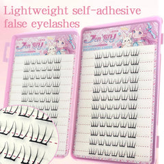 K-pop 2.0 Style Self-Adhesive False Eyelashes Easy Wear No Glue Trendy Daily/Party Eye Makeup Accessory