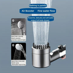 4 Modes Shower Head High Pressure Showerhead One-Key Stop Water Massage Shower Head With detail view