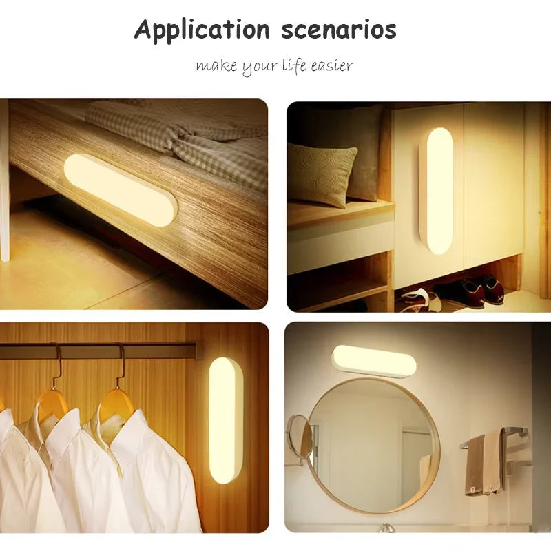 Wireless LED Motion Sensor Night Light | USB Rechargeable Magnetic Closet Lamp lifestyle view