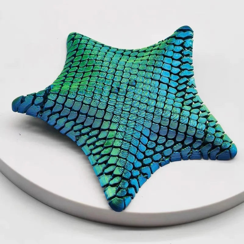 3D Printed Articulated Starfish Stress Relief Toy | Flexible Fidget Toy with Movable alternate view