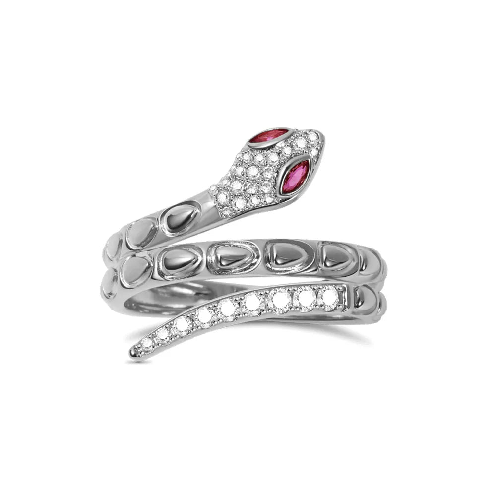 925 Sterling Silver Elevated Red&Pink&Blue&White Square Ring Lover's Holiday Gift J additional angle
