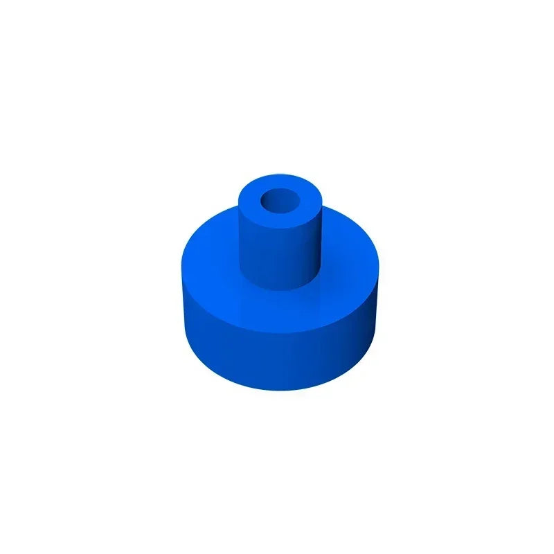 Gobricks Tile Round 1x1 with Bar and Pin Holder | Compatible Building Block additional angle