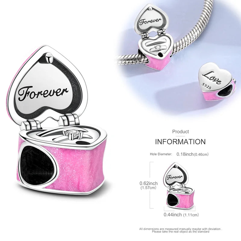 New 925 Sterling Silver Openable Charm Beads Matryoshka Mummy Easter Egg Whale Pendant F detail view