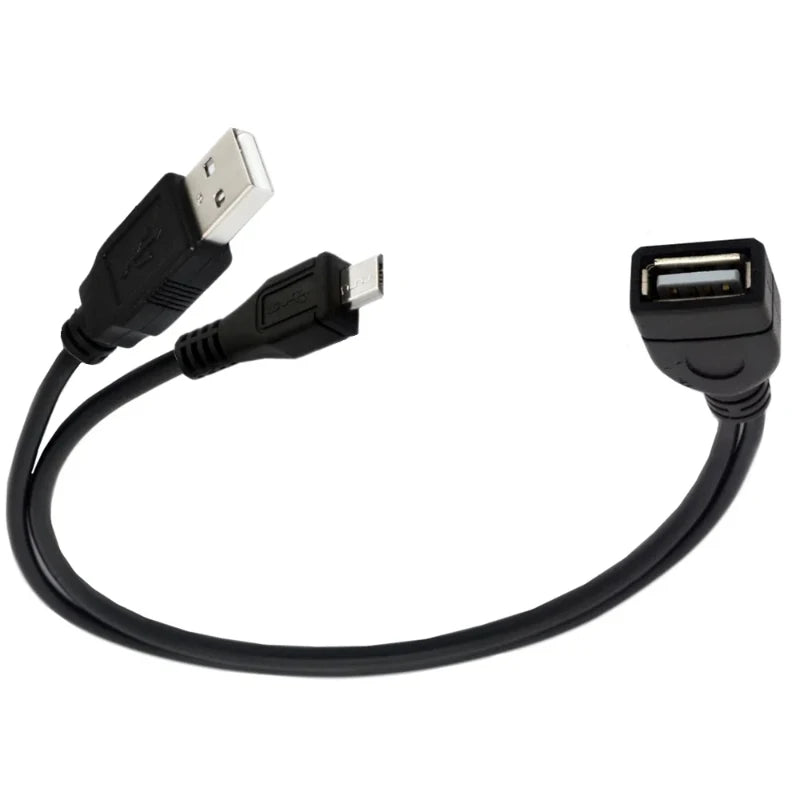 2-in-1 Micro USB to USB OTG Adapter with Power Cable | For Fire Stick, PlayStation Cla close-up view