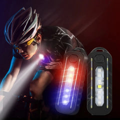 USB Rechargeable LED Flashlight with Shoulder Clip and Warning Flashing Light | Keychain Work Light