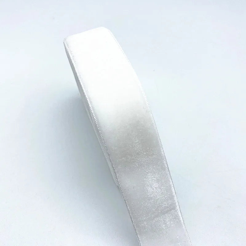 New 6-38mm Colour Single Face Line Velvet Ribbon for Bowknot Christmas Ribbon Party additional angle
