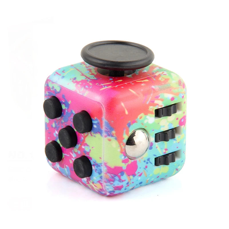 6/12 Sides Rainbow Fidget Cube | Decompression Sensory Toy for Anxiety and ADHD additional angle