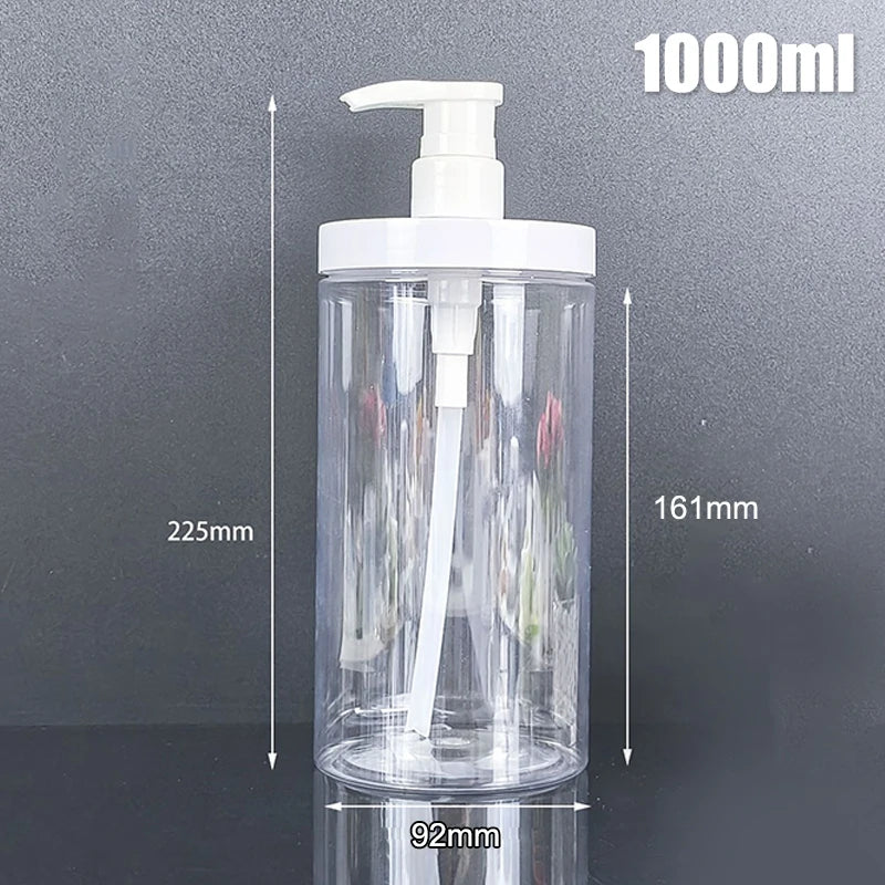 100-800ml Wide Mouth Refillable Pump Dispenser Bottles For Travel Bathroom Soap Shamp alternate view