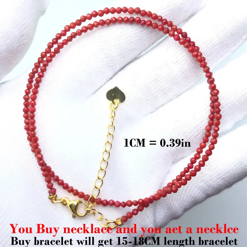 Fashion Faceted 2mm Beads Necklace Mini Natural Stone Amethysts Quartzs Agat Choker additional angle