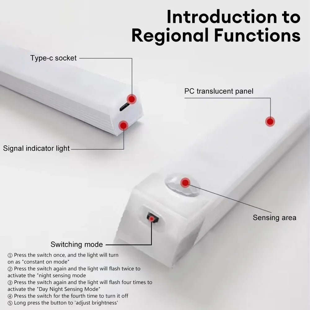 Wireless Motion Sensor LED Night Light | Rechargeable Closet and Cabinet Lamp additional angle
