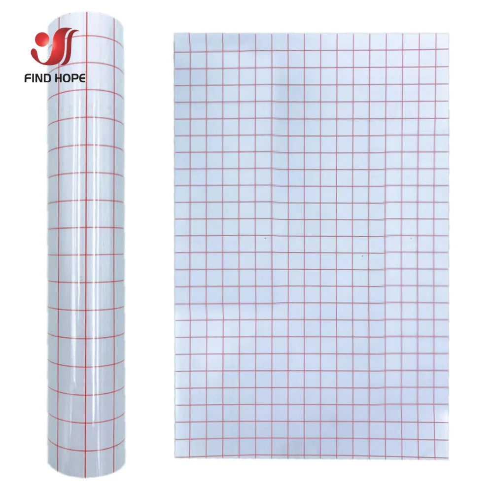 Clear Vinyl Transfer Paper Tape with Alignment Grid | Application Tape for Vinyl Decals detail view