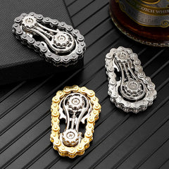 Sprockets Flywheel Fingertip Gyro Fidget Spinner | Metal Bike Chain EDC Stress Relief To detail view