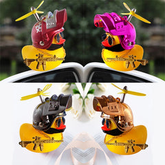 Motor Accessories Yellow Duck with Helmet for Bike Without Lights Auto Car Accessorie alternate view