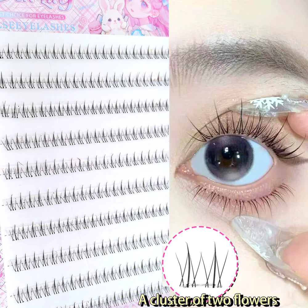 Natural Look Small Flame Lower Eyelashes | Glue-Free Easy Application Beginner Friend alternate view
