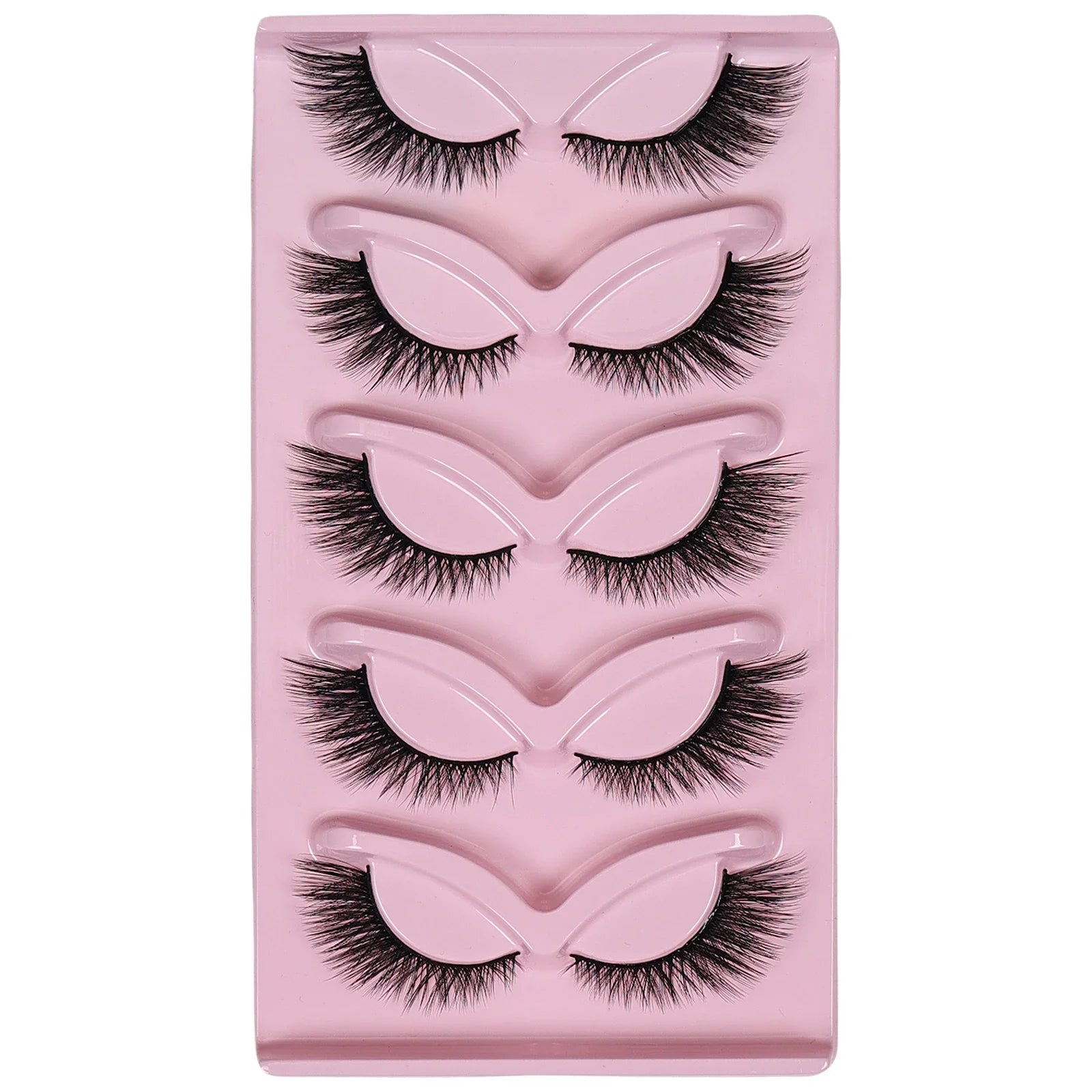 5 Pairs Cat Eye Lashes Wispy Fake Lashes | Fluffy Winged False Eyelashes lifestyle view