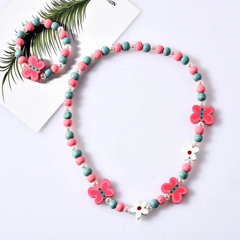 Girl Beads Toys Necklace and Bracelet Set for Girls | Unicorn Princess Jewelry Gift additional angle