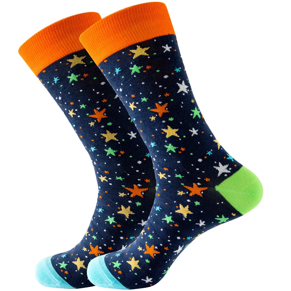 Sock Combed Cotton Funny Men's Big Size Crew Harajuku Hip Hop Thick Long Socks