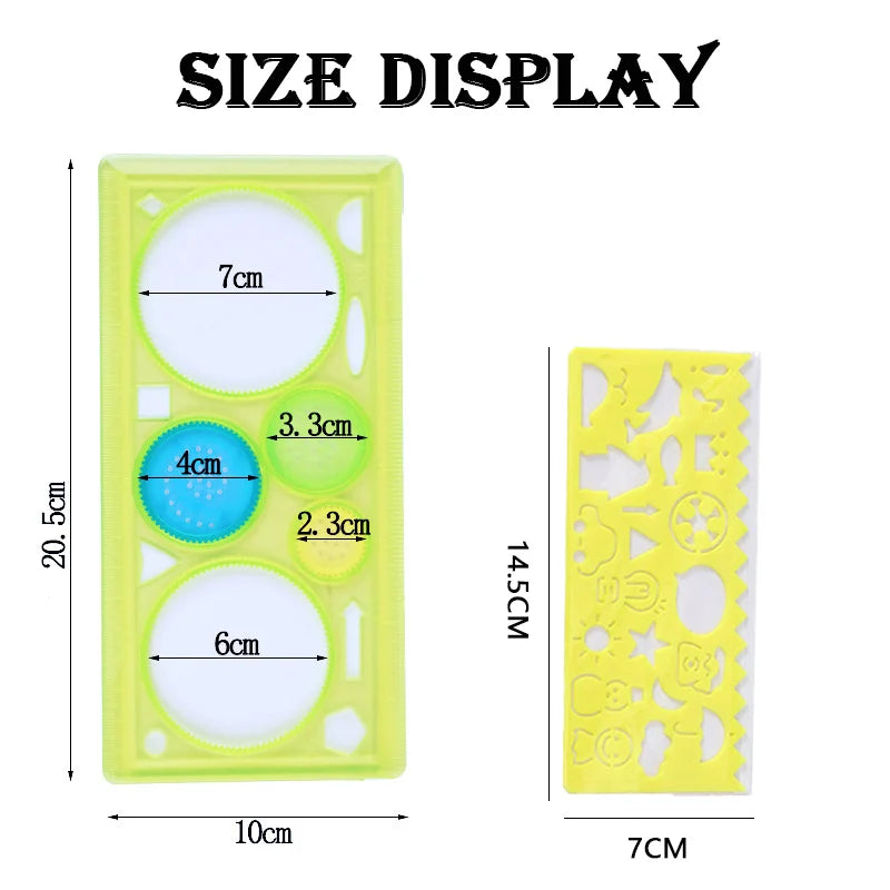 Geometry Spirograph Drawing Stencils Set Painting Template Art Crafts Creative Kids additional angle