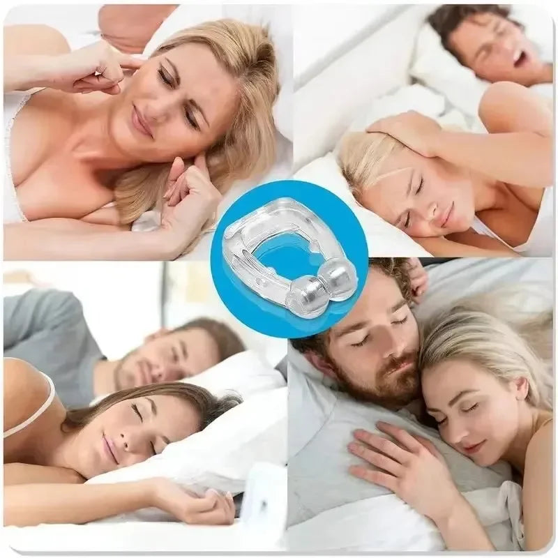 SilentSleep Anti Snoring Nose Clip | Magnetic Silicone Sleep Aid with Travel Case additional angle