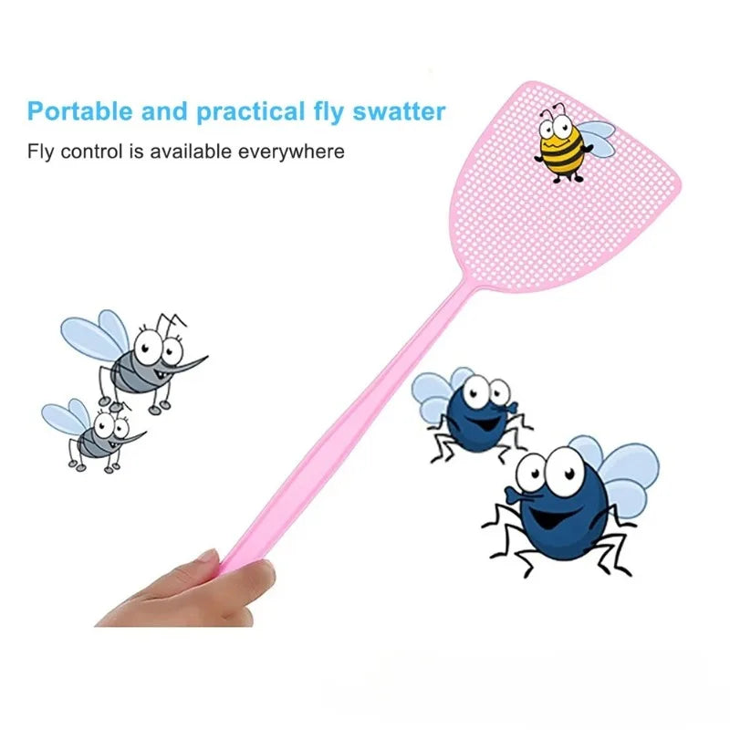 Plastic Fly Swatter | Lightweight Insect Pest Control Tool for Home Kitchen Outdoor close-up view