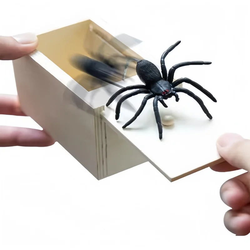 Trick Spider Funny Scare Box Wooden Hidden Box Quality Prank Wooden Scare Box Fun Gam alternate view
