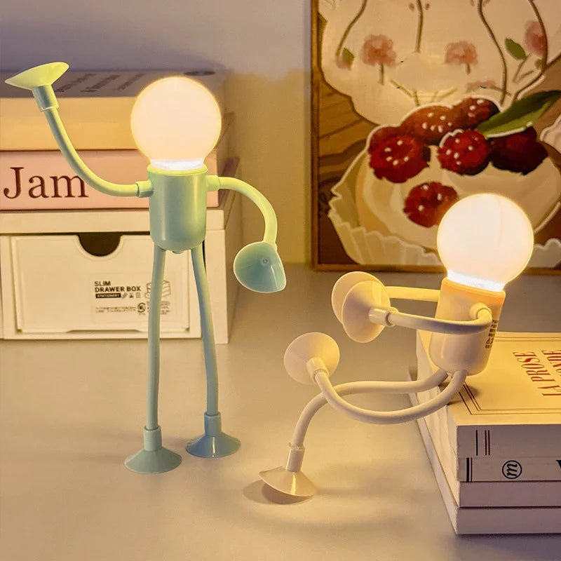 Poseable Athlete Night Light | Funny Bendable Sportsman LED Desk Lamp detail view
