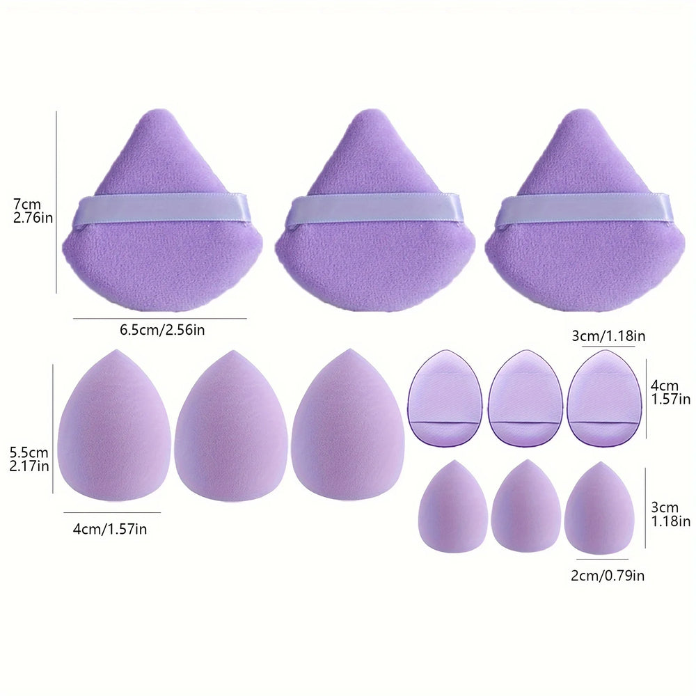 12Pcs Professional Makeup Sponge Set | Soft, Gentle, Multi-Purpose Tools for Flawless alternate view