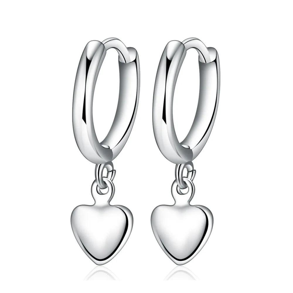 High Quality 925 Silver Heart Ring Earrings For Women Luxury Designer Jewelry Novelti lifestyle view