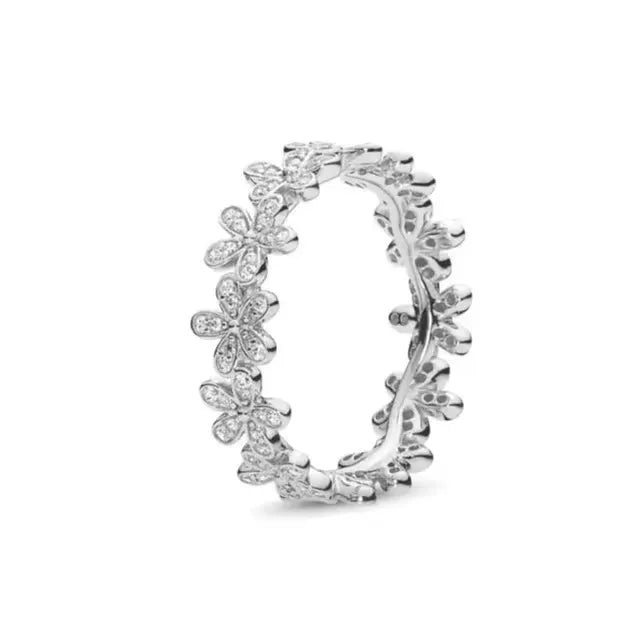 Hot Sell New 925 Silver Stackable Infinite Heart Garland Sawtooth For Women Original lifestyle view