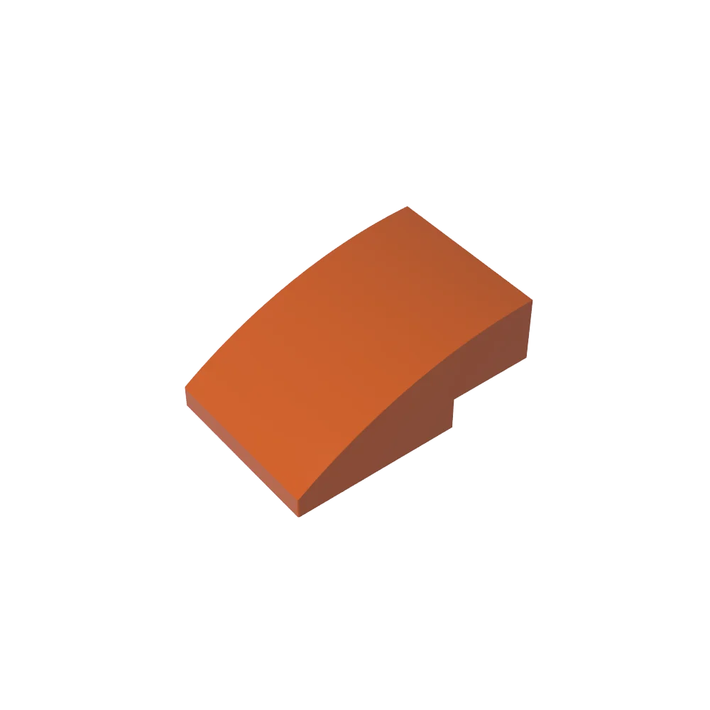 Gobricks GDS-1123 Slope, Curved 3 x 2 Building Block | Compatible with Lego 24309 close-up view