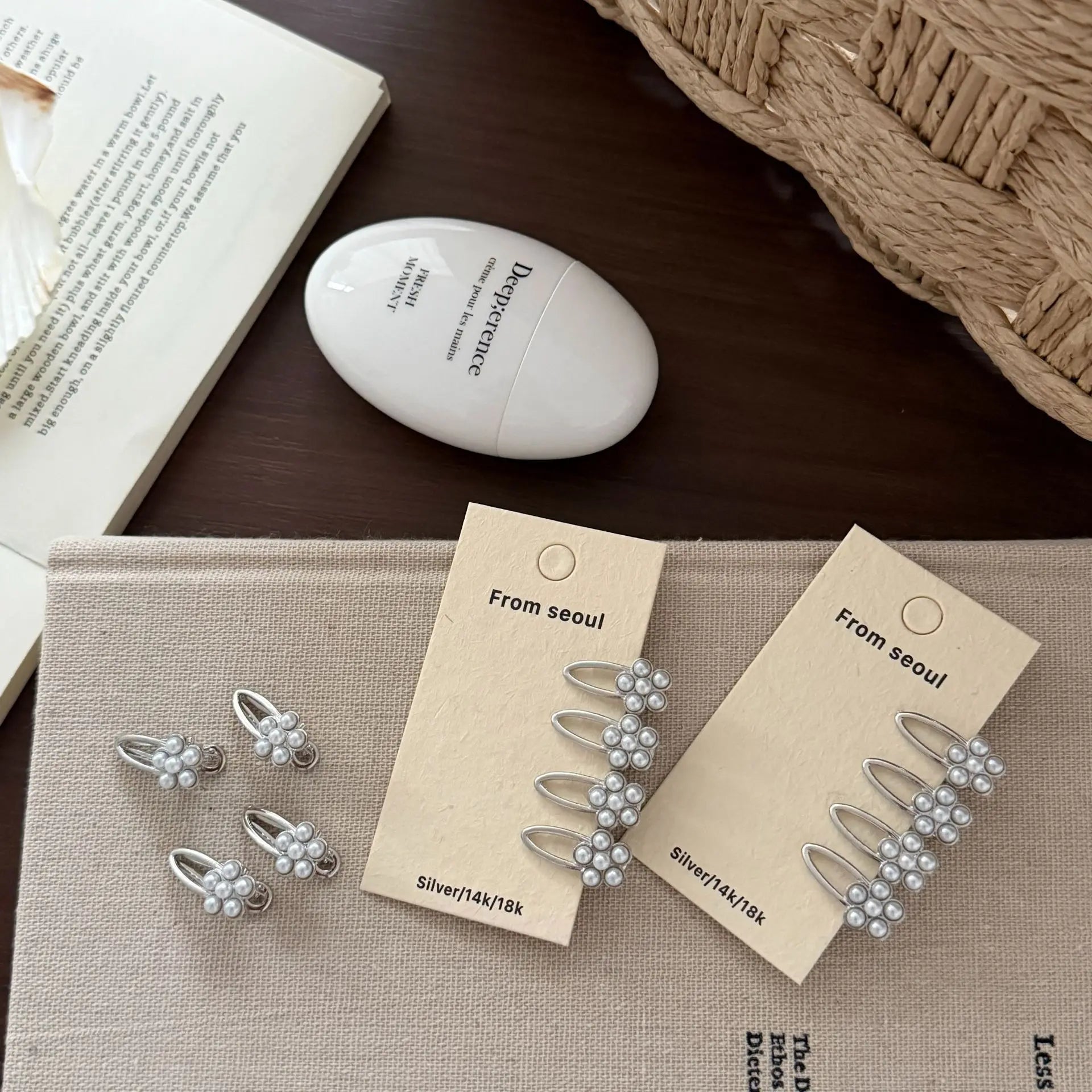 High Quality Small Pearl Flower Hair Clip for Front Bangs Korean Elegant   Side Clip Women Daily Office New Hair Clips for Women