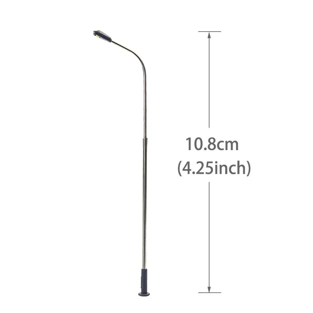 HO Scale Street Lamp Post Warm White 1:87 Model Railway Lighting | 10 Pack Diorama Acc close-up view