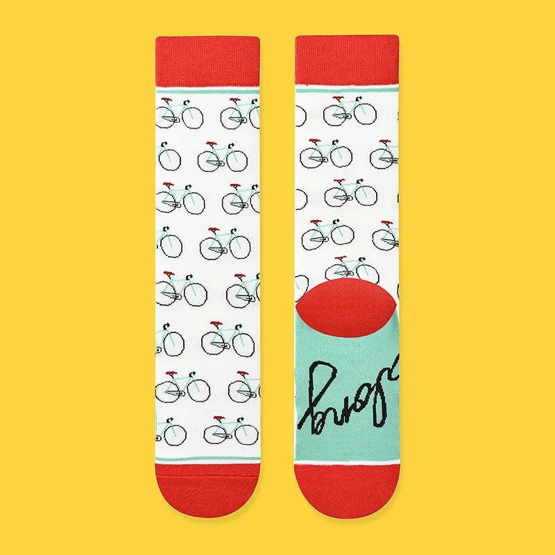 1 Pair Canvas Lattice Plant Art Funny Socks Women Novelty Abstract Cute Socks Women J alternate view