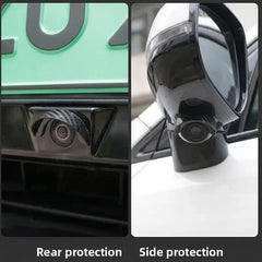 Car rear camera easy to stick protector, car reverse camera carbon fiber rain cover, waterproof, dustproof and sunscreen cover