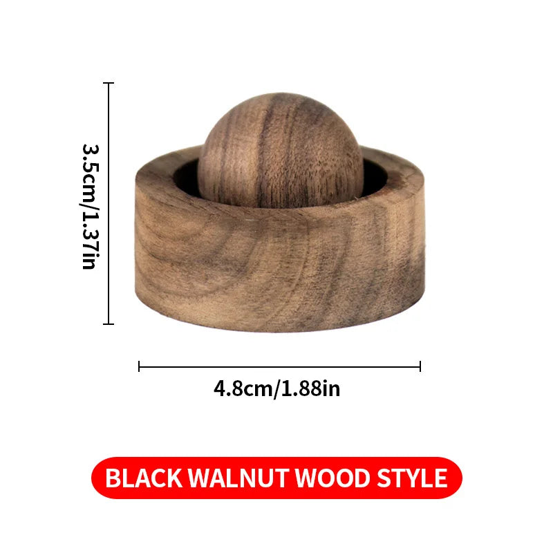 Solid Wood Essential Oil Diffuser Sphere | Natural Aromatherapy Accessory detail view