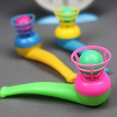 5/10PCS Blow Pipe & Balls Blow Blowing Outdoors Toys Sports Games Gift Plastic Pipe Ba close-up view