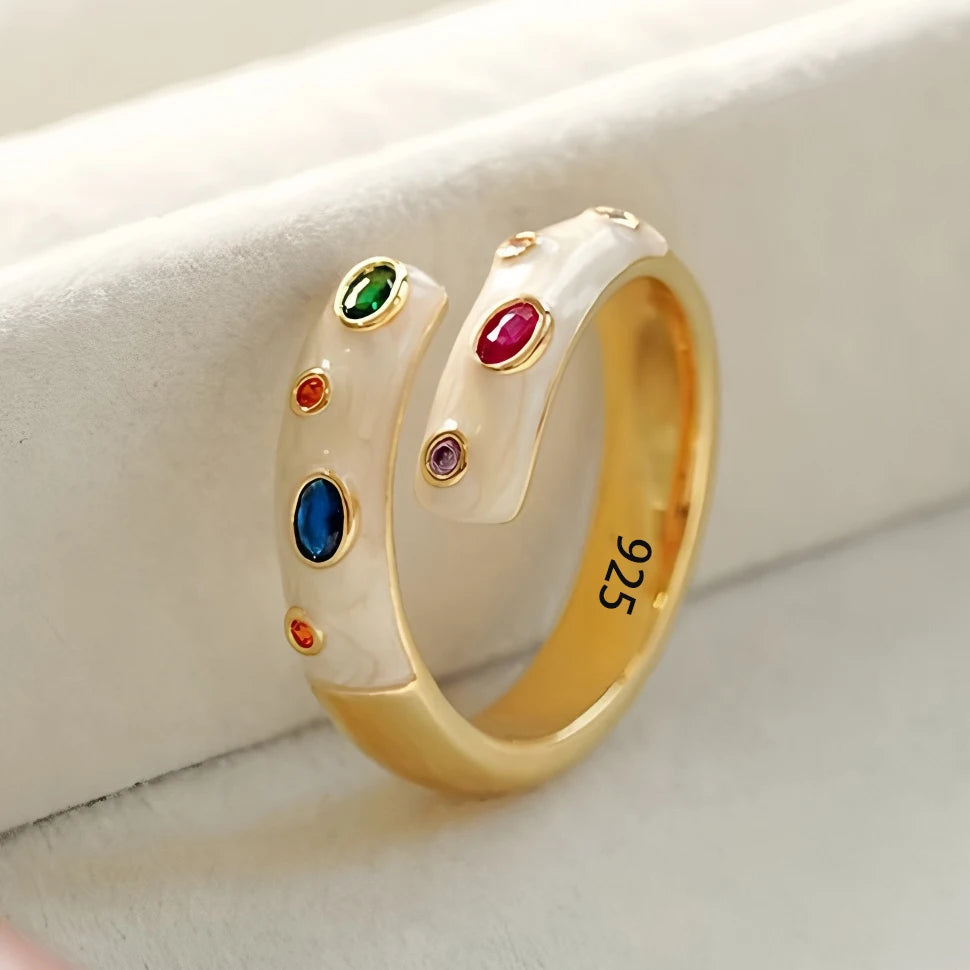 VENTFILLE 925 Sterling Silve Flower Ring for Women Gift Hollow Out Design Retro Hip H alternate view