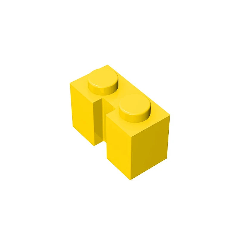 Gobricks GDS-798 Brick 1x2 with Groove | Compatible Building Block for DIY Sets close-up view