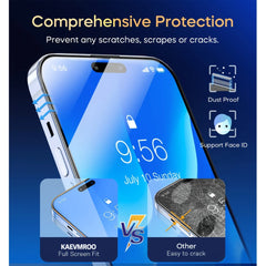 NNBILI 3pc Ultra HD Tempered Glass Screen Protector | Full Coverage with Auto-Alignment detail view
