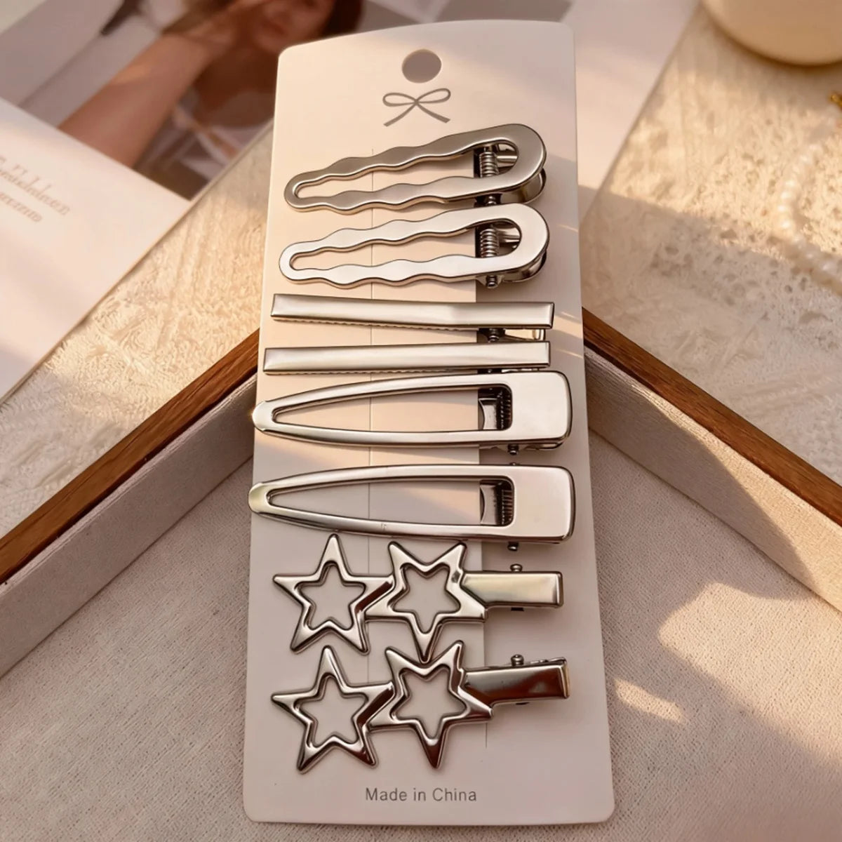 Silver Metal Hair Clips Y2K Duckbill Hairpin