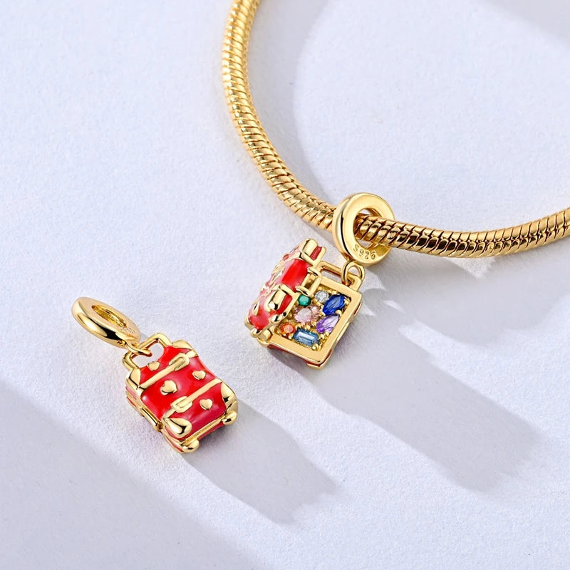 New 925 Sterling Silver Openable Charm Beads Matryoshka Mummy Easter Egg Whale Pendan alternate view