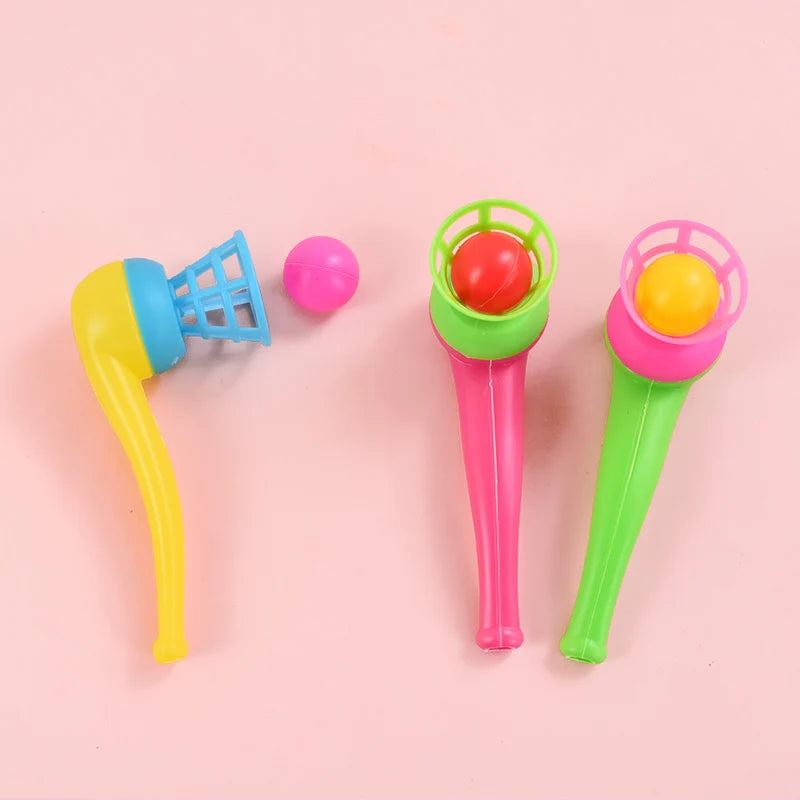 10/20Pcs Colorful Blowing Pipe Magic Floating Ball Game Kids Birthday Party Favors Fun close-up view