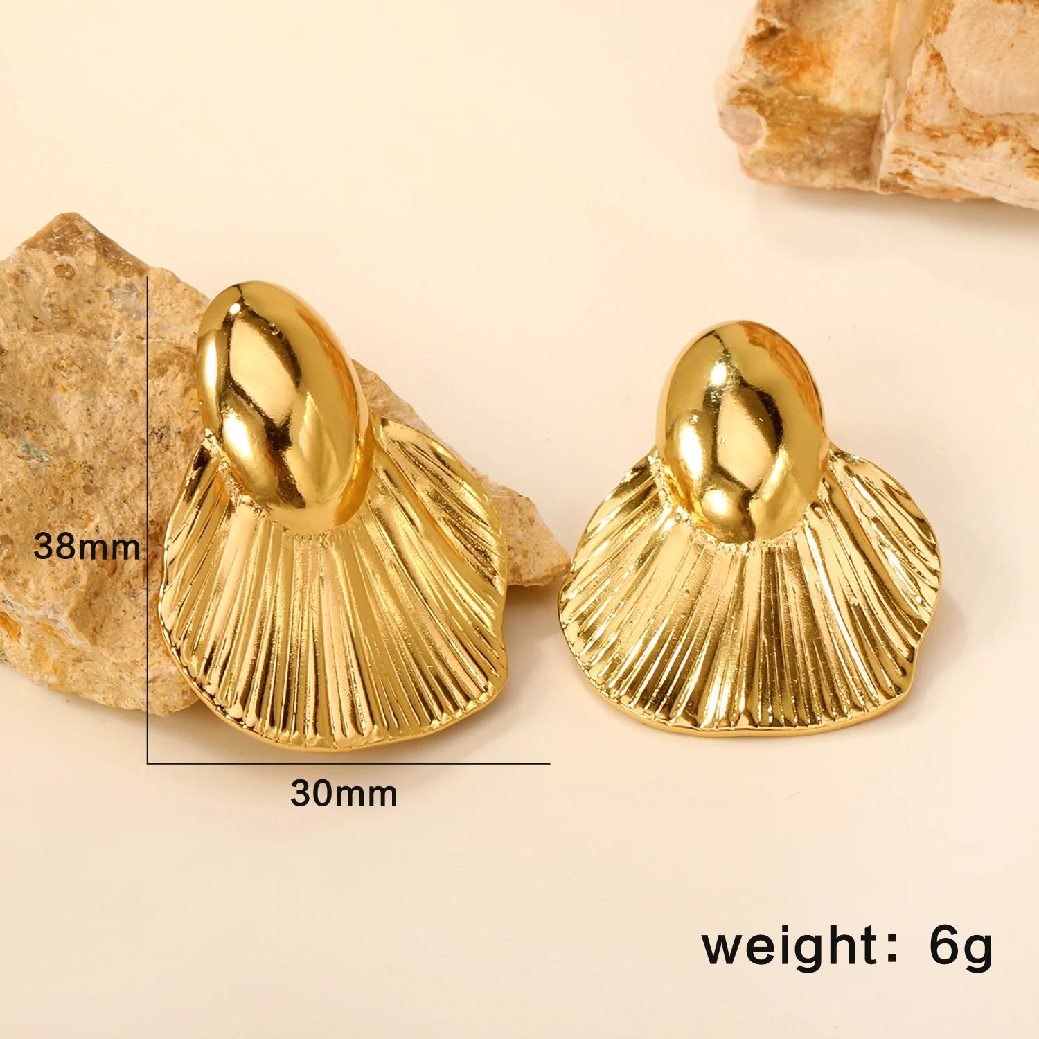 LUXUKISSKIDS Fairy Flower Earrings Stud | Gold-Plated Stainless Steel Piercing Jewelr alternate view