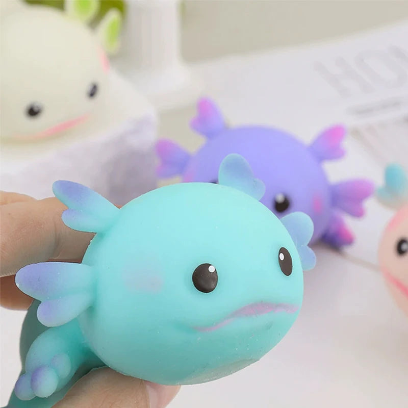 Cute Axolotl Squeeze Toys | Cartoon Stress Relief Squishy for Kids and Adults alternate view