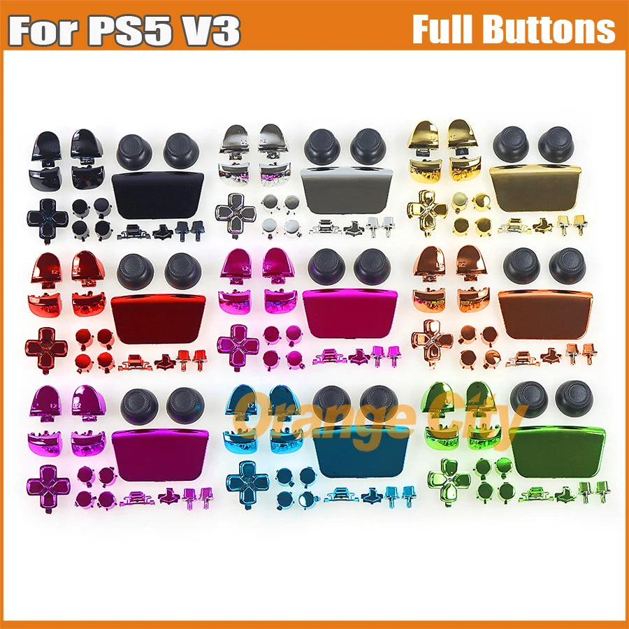 1Set Gamepad Full Set Buttons for PS5 3.0 V3.0 Electroplated Button Kit | Game Controller Accessorie